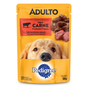 Ração Úmida Pedigree Sachê Carne ao Molho para Cães Adultos 100 g