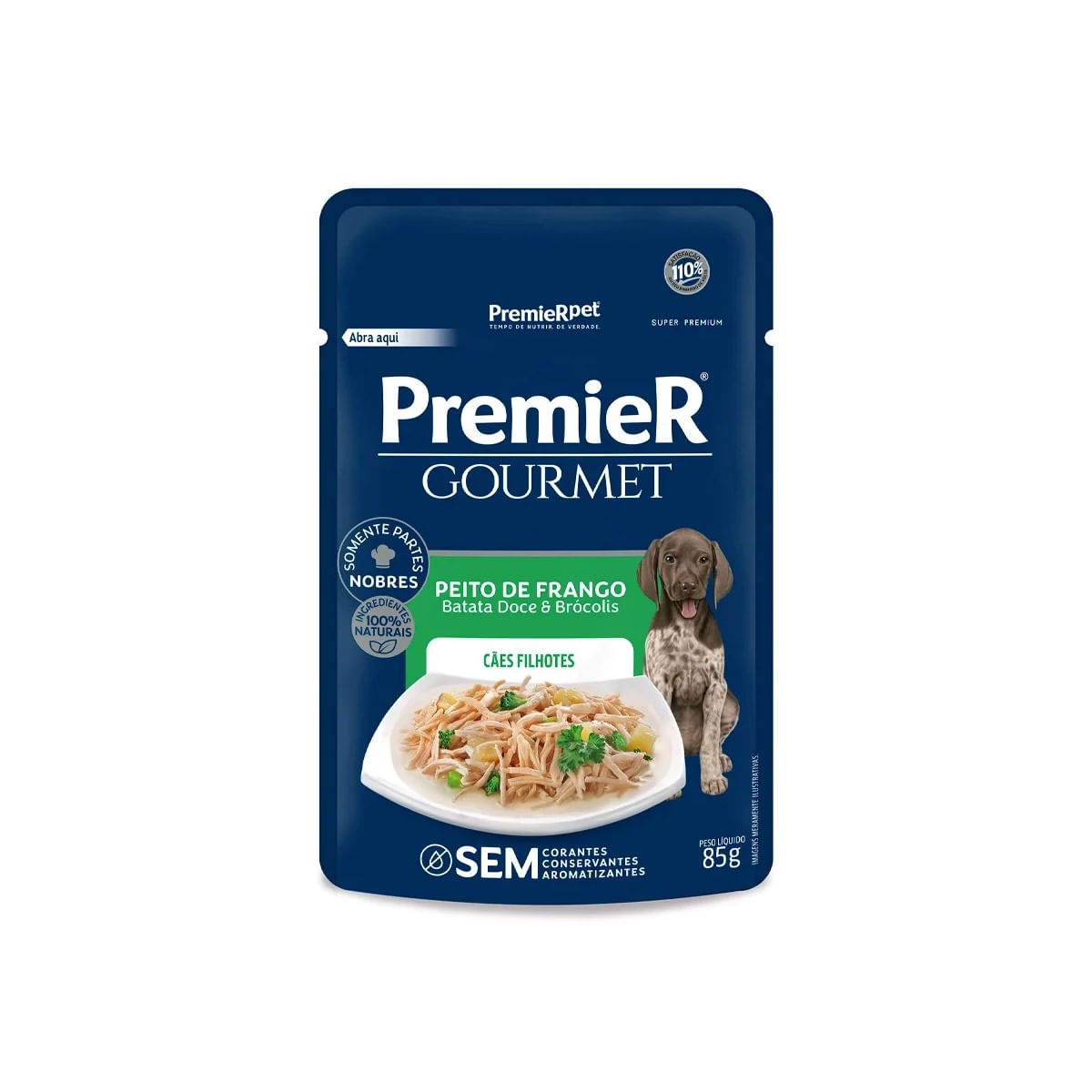 Ração Úmida Premier Gourmet para Cães Filhotes Sabor Peito de Frango,  Batata Doce e Brócolis 85g - PetYard