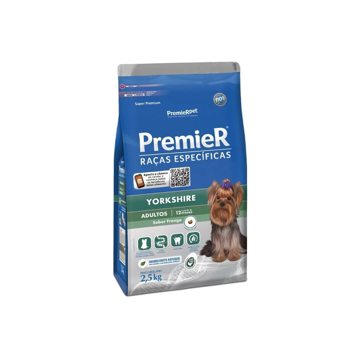 Ração Premier Raças Especificas Cães Adultos Yorkshire 2,5Kg - PetYard